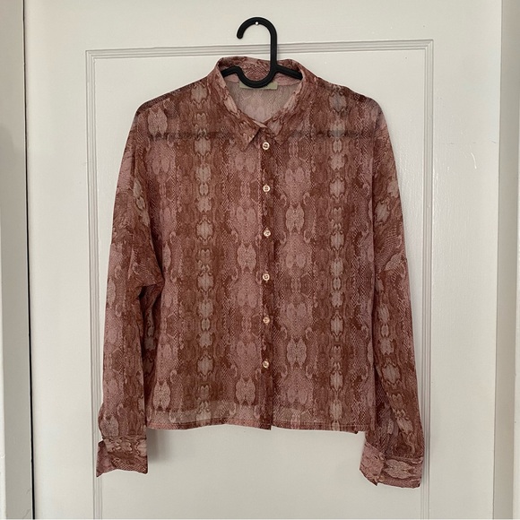 *Made in Italy* No-Nà Cropped Blouse in Blush XS 0 - Picture 4 of 6